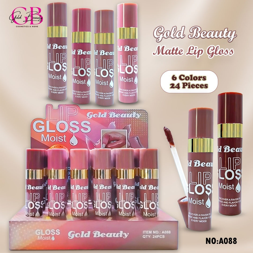 Gold Beauty Matte Lip Gloss 6 Colors - A088 - A088