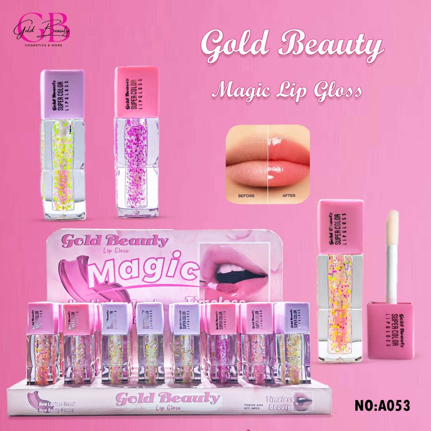 Gold Beauty Magic Lip Gloss - A053 - A053