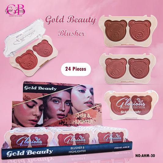 Gold Beauty Blusher 6 Colors - AHM-30 - AHM-30