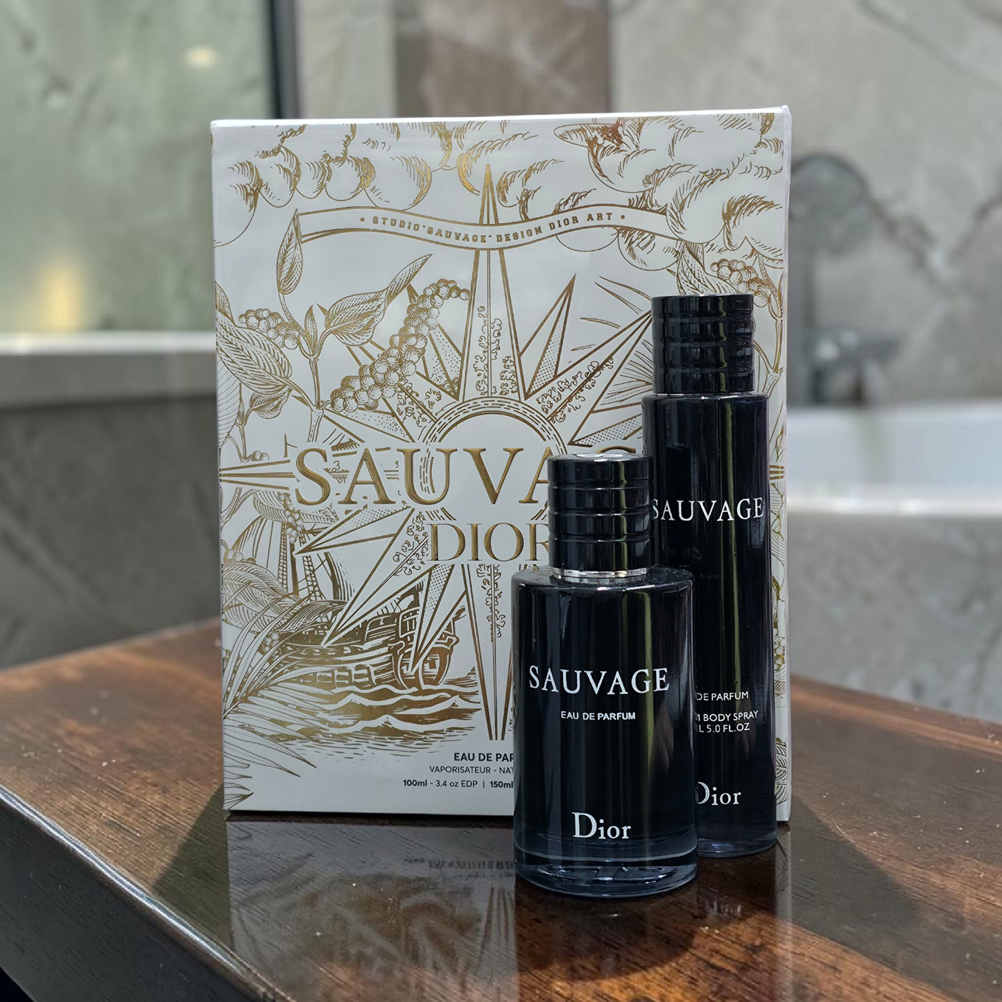Dior Sauvage EDP 100ml + Body Spray 150ml Set
