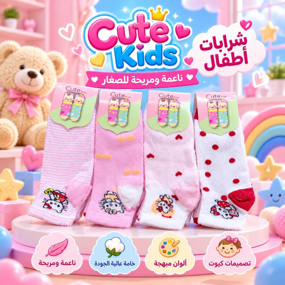 جوارب أطفال كيوت