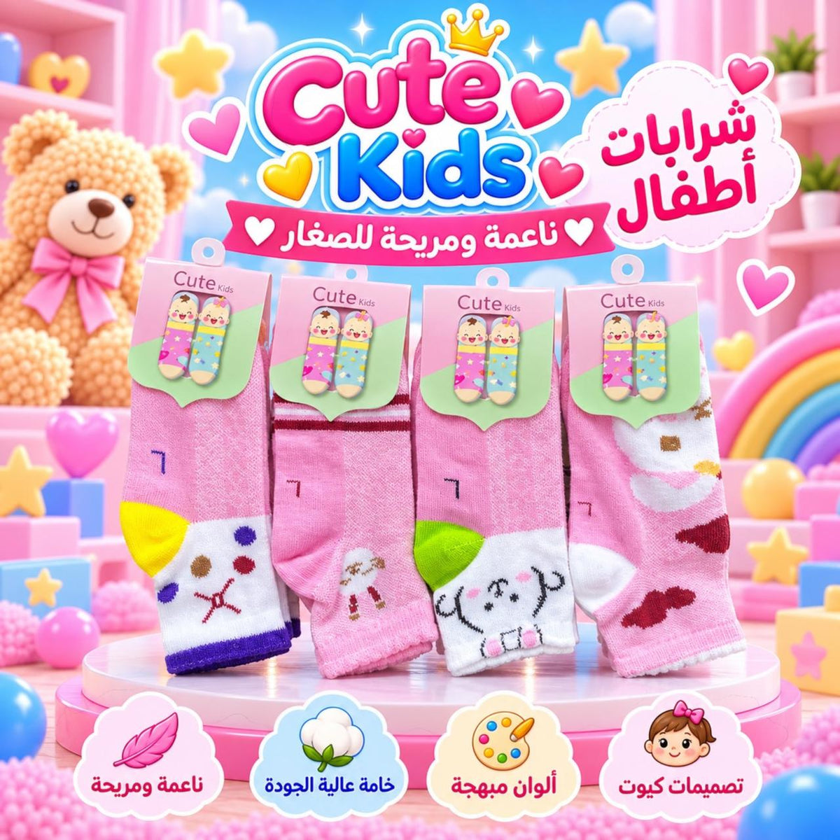 جوارب أطفال كيوت