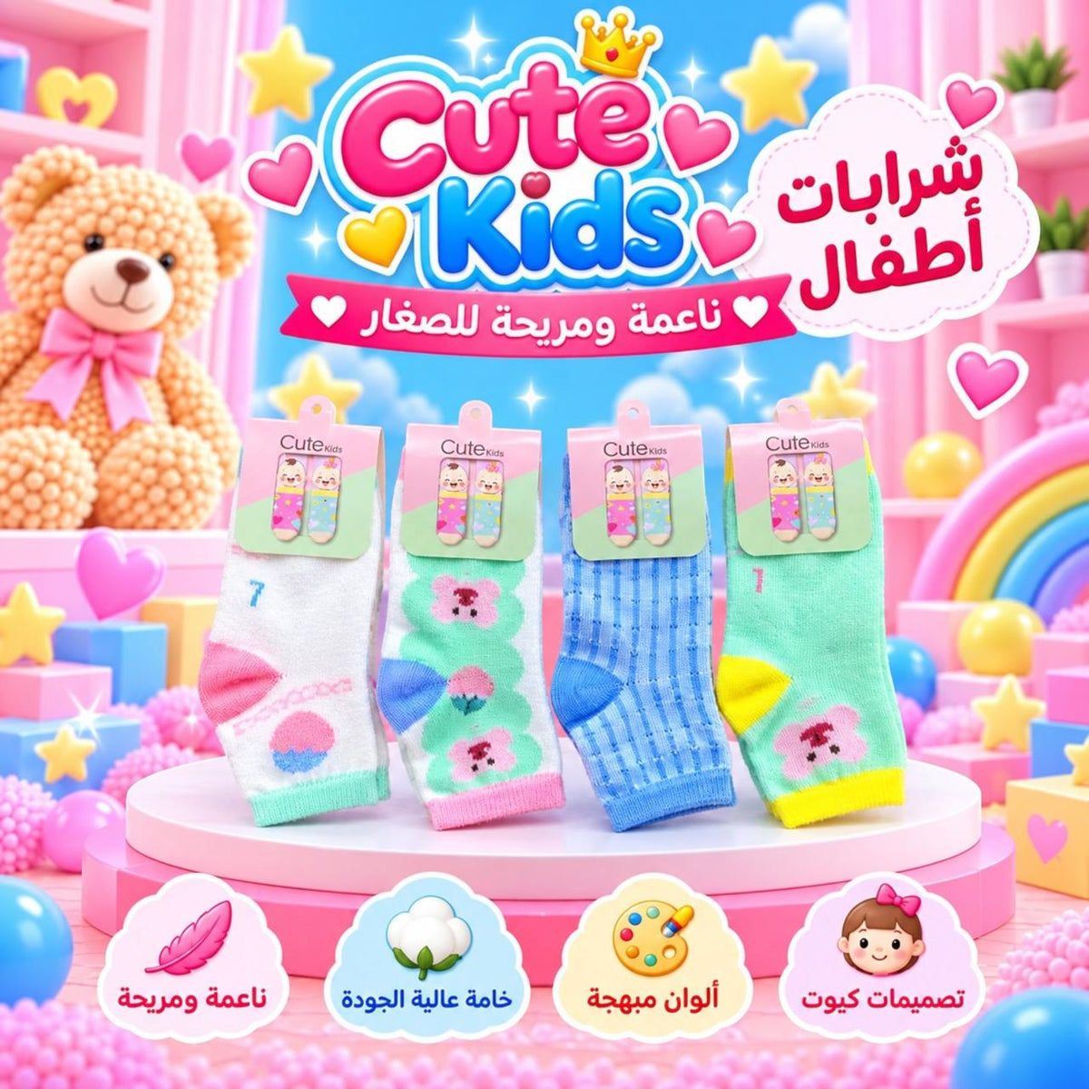 جوارب أطفال كيوت