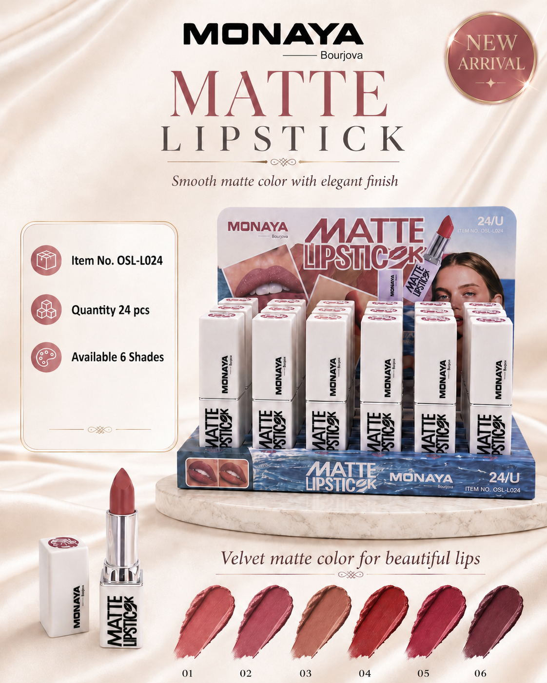 Monaya Matte Lipstick L024