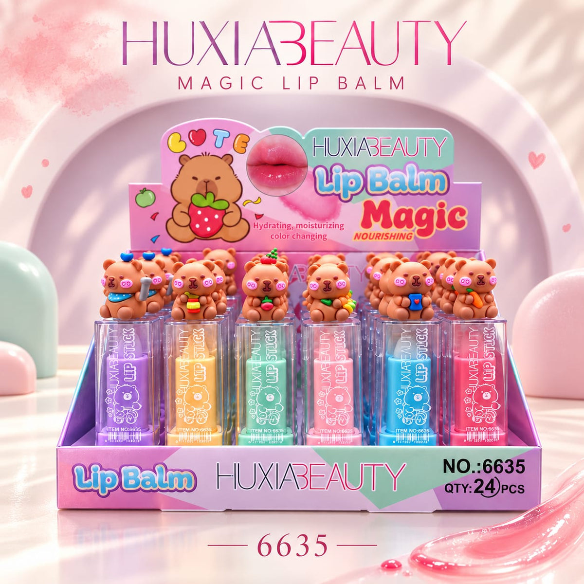 Huxia Beauty Magic Lip Balm 6635 display
