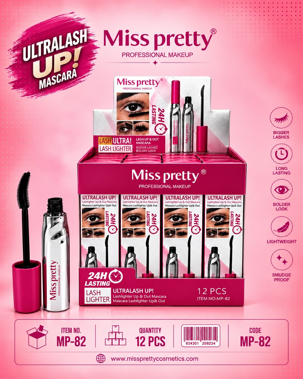 Miss Pretty Ultralash Up Mascara - MP-82