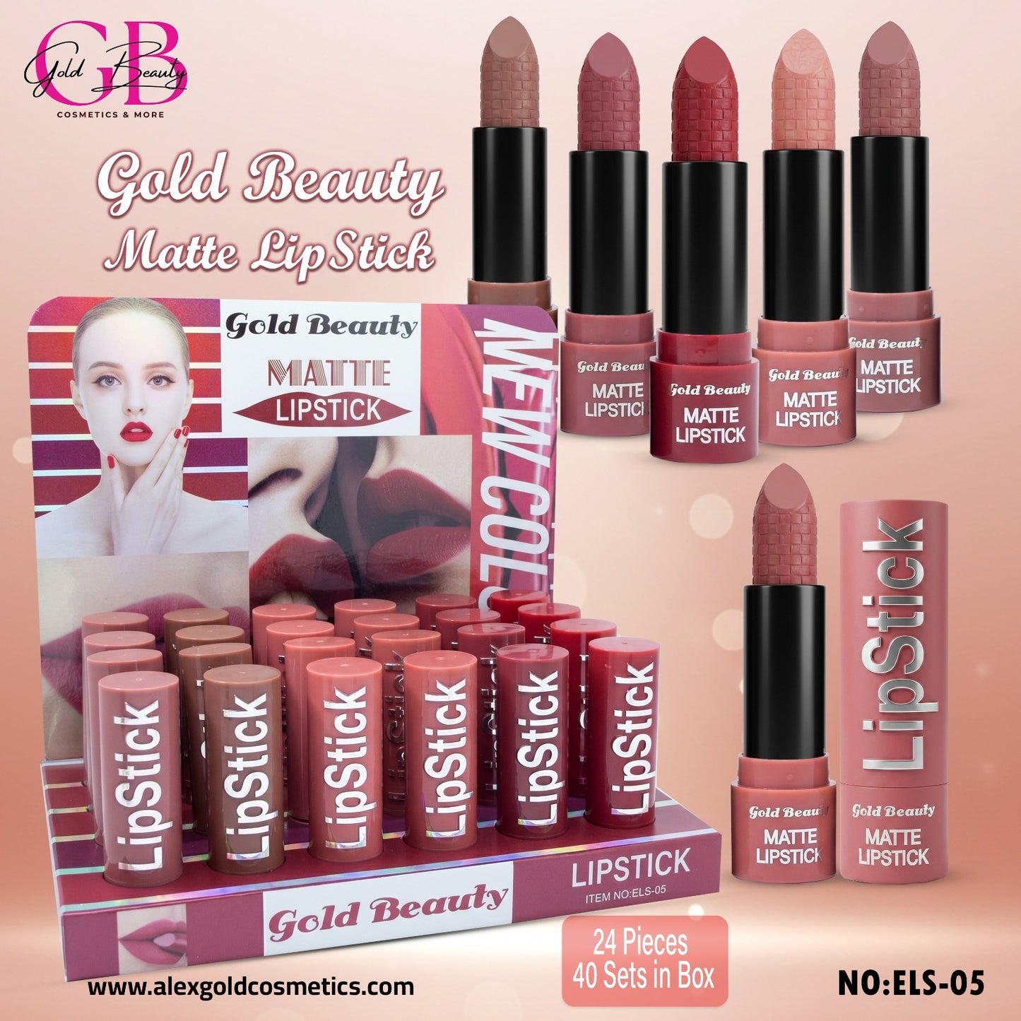 Gold Beauty Matte LipStick - ELS-05