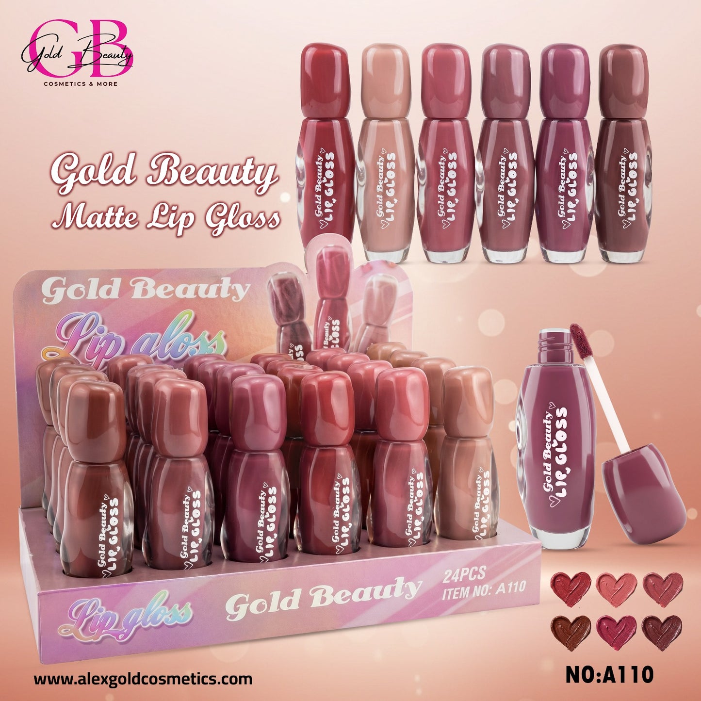Gold Beauty Matte Lip Gloss - A110