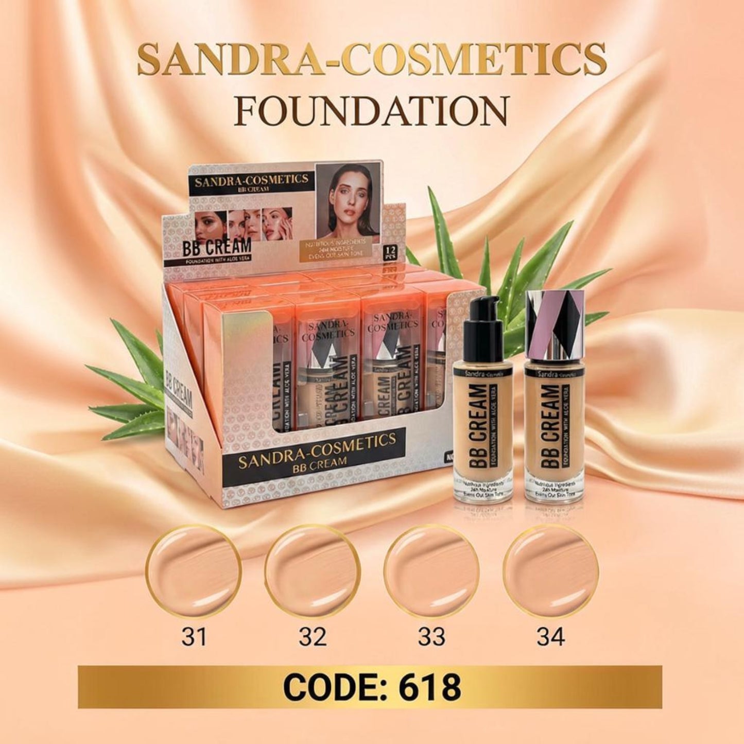 Sandra Cosmetics BB Cream - 618
