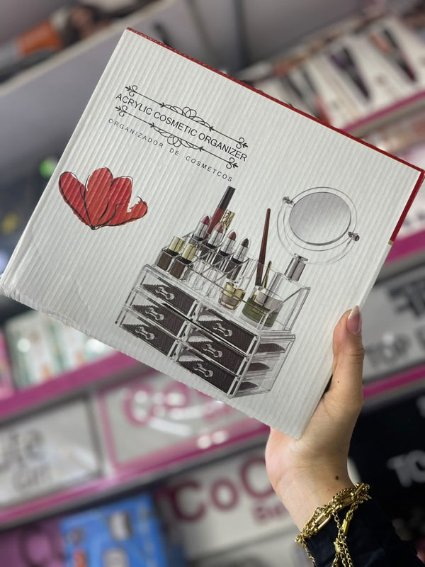 Makeup Organizer with Mirror