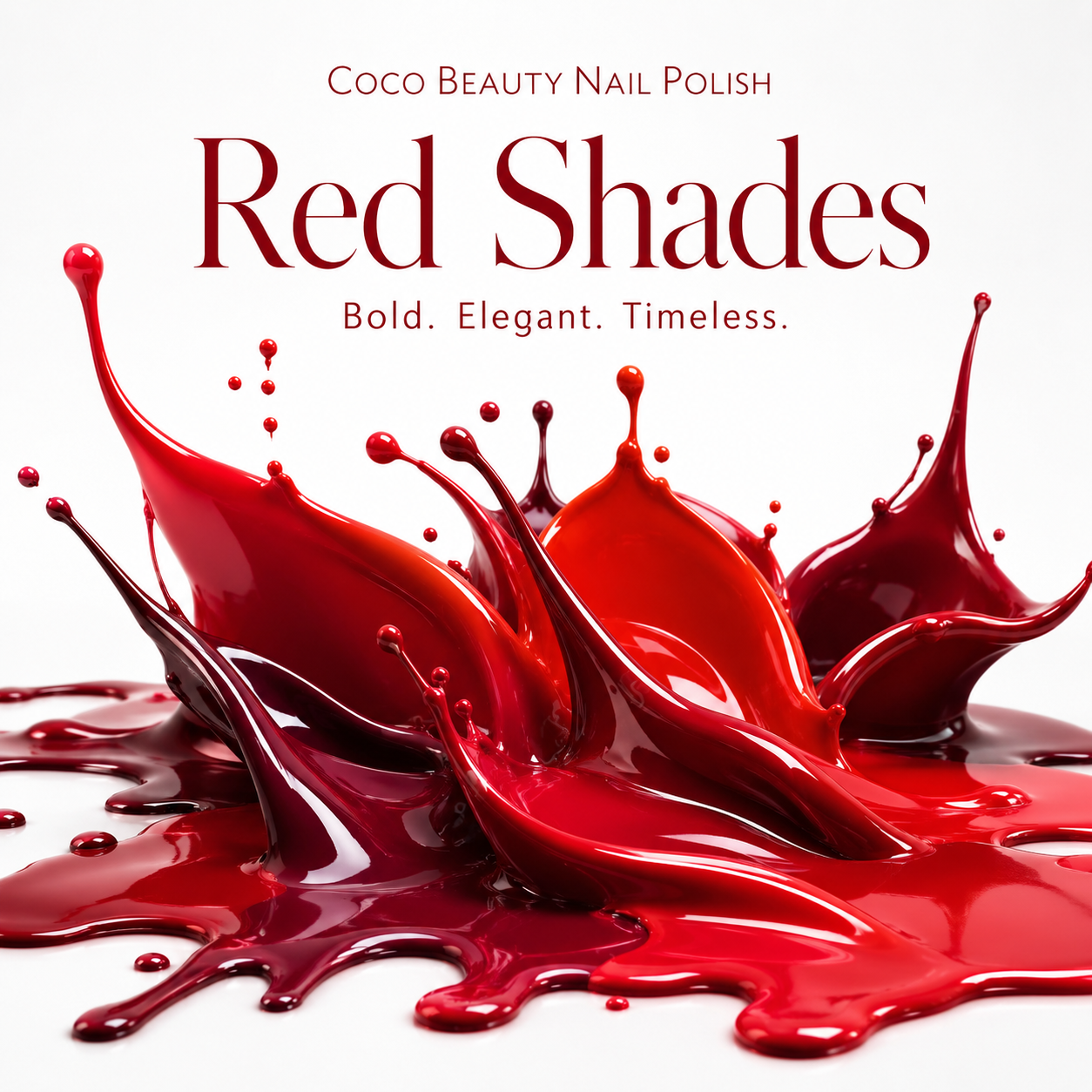 Coco Beauty Nail Polish - Red & Maroon Shades