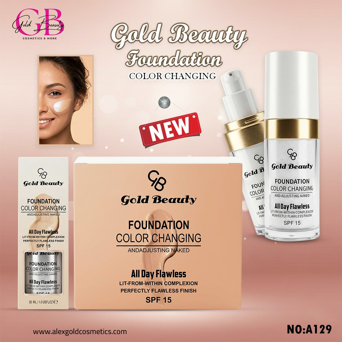 Gold Beauty Foundation Magic 45 Colors - A129 - A129