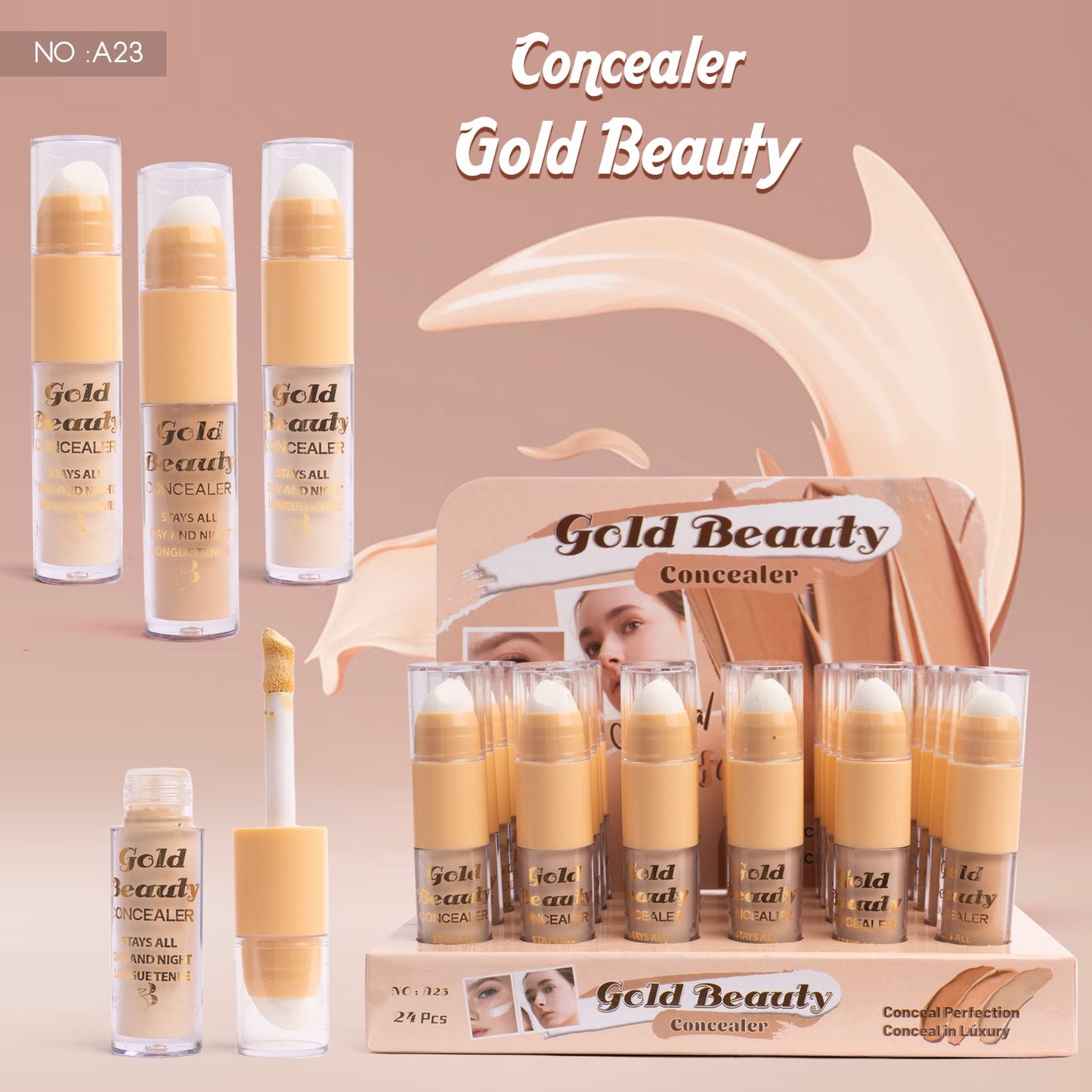 Gold Beauty Concealer 6 Colors - A23 - A23