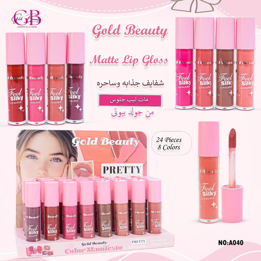 Gold Beauty Matte Lipstick 8 Colors - A040 - A040