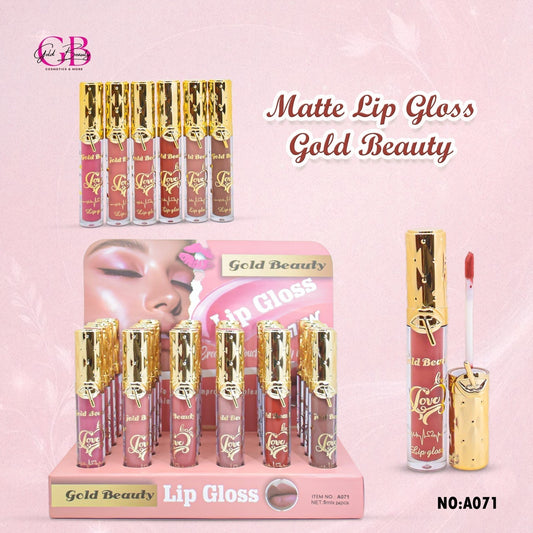 Gold Beauty Matte Lip Gloss 6 Colors - A071 - A071