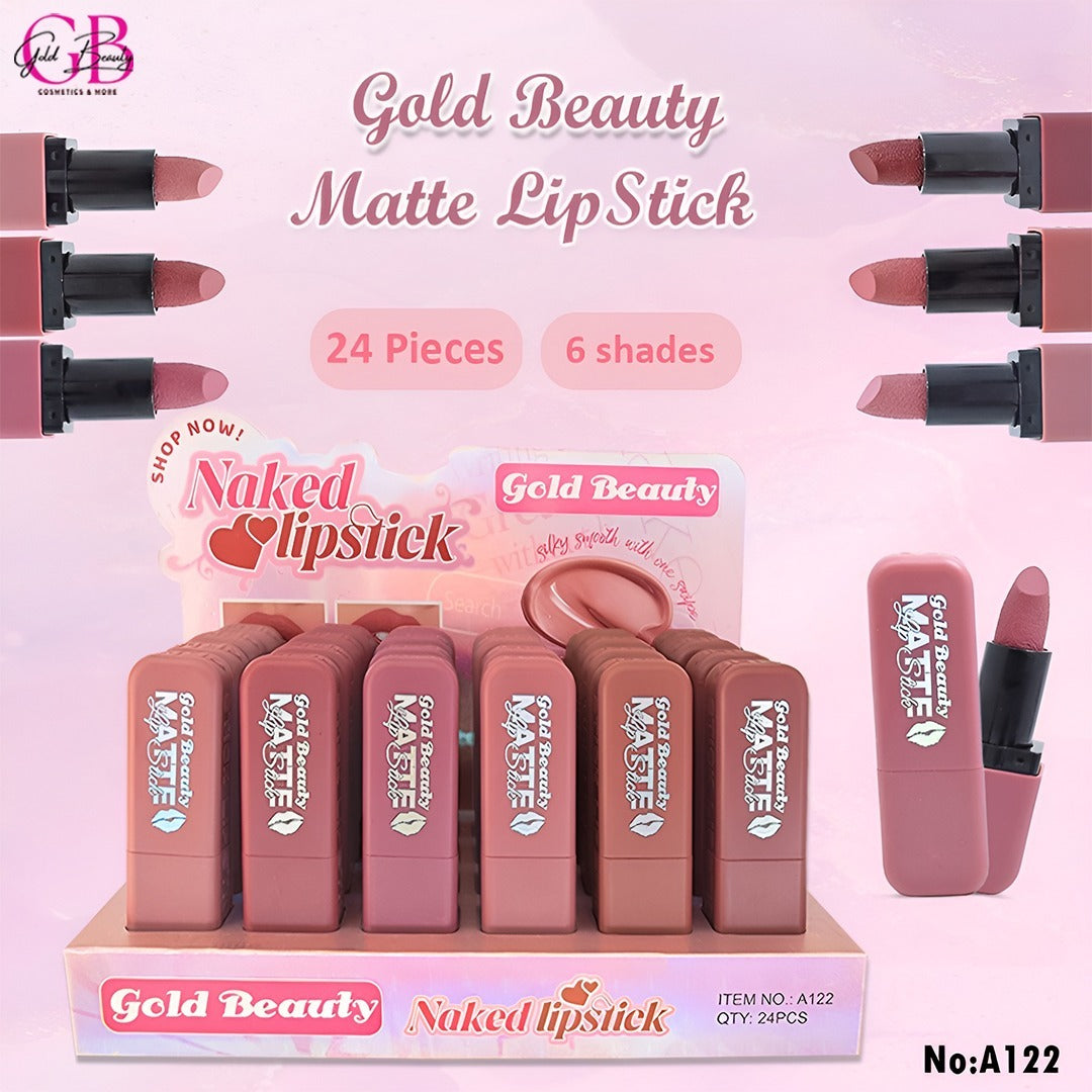 Gold Beauty Matte Lipstick 6 Colors - A122 - A122