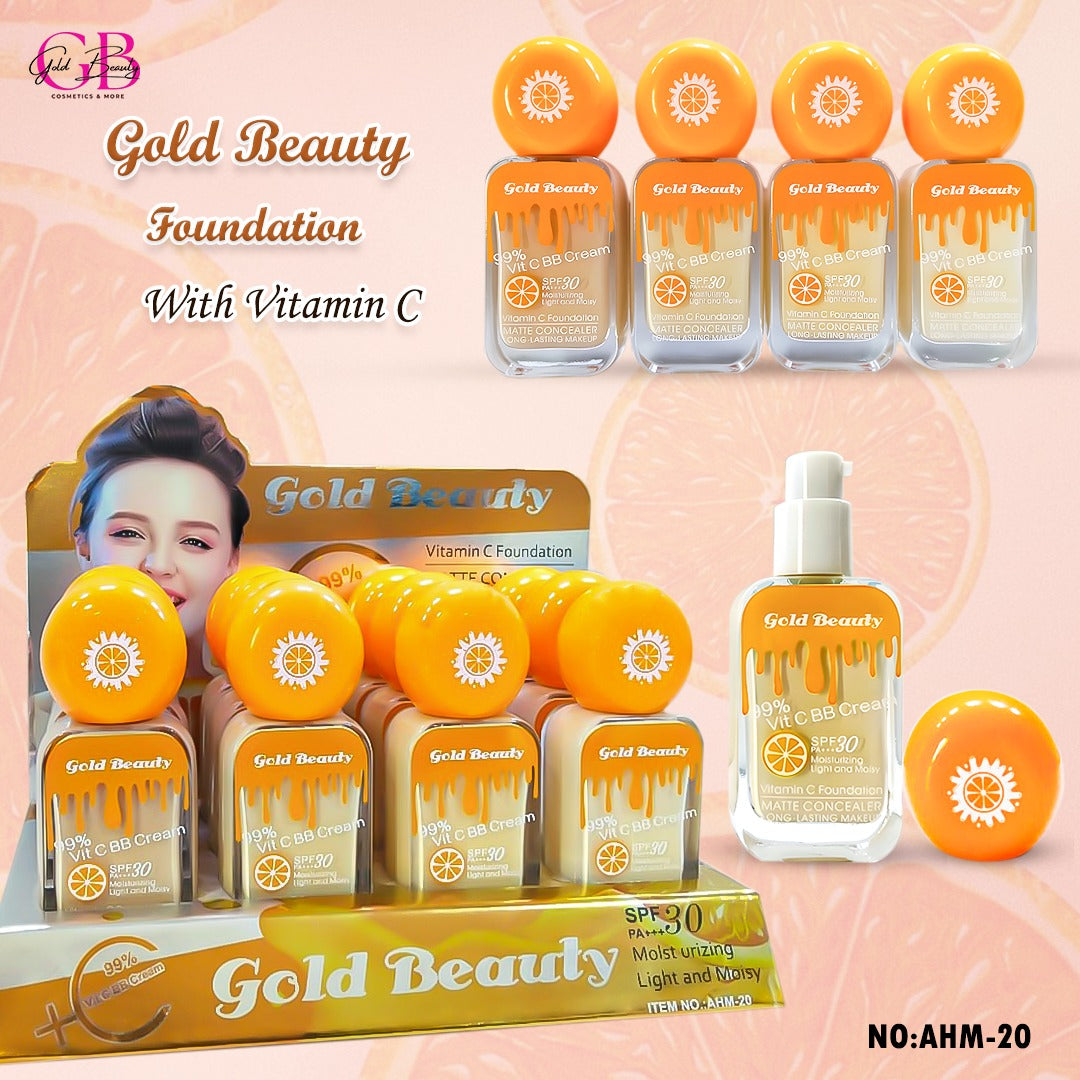 Gold Beauty Foundation 4 Colors - AHM-20 - AHM-20