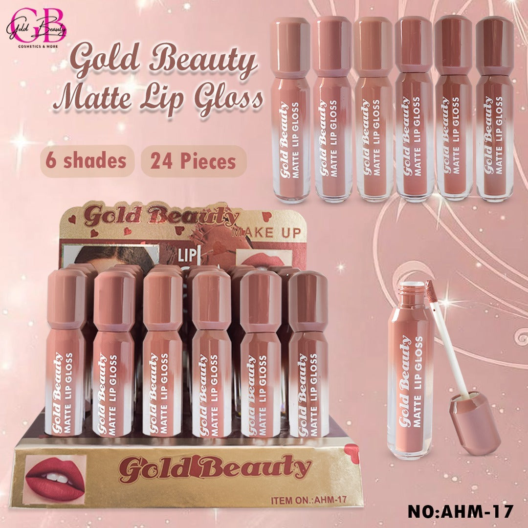 Gold Beauty Matte Lip Gloss 6 Colors - AHM-17 - AHM-17
