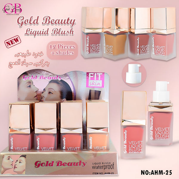 Gold Beauty Liquid Blusher 4 Colors - AHM-25