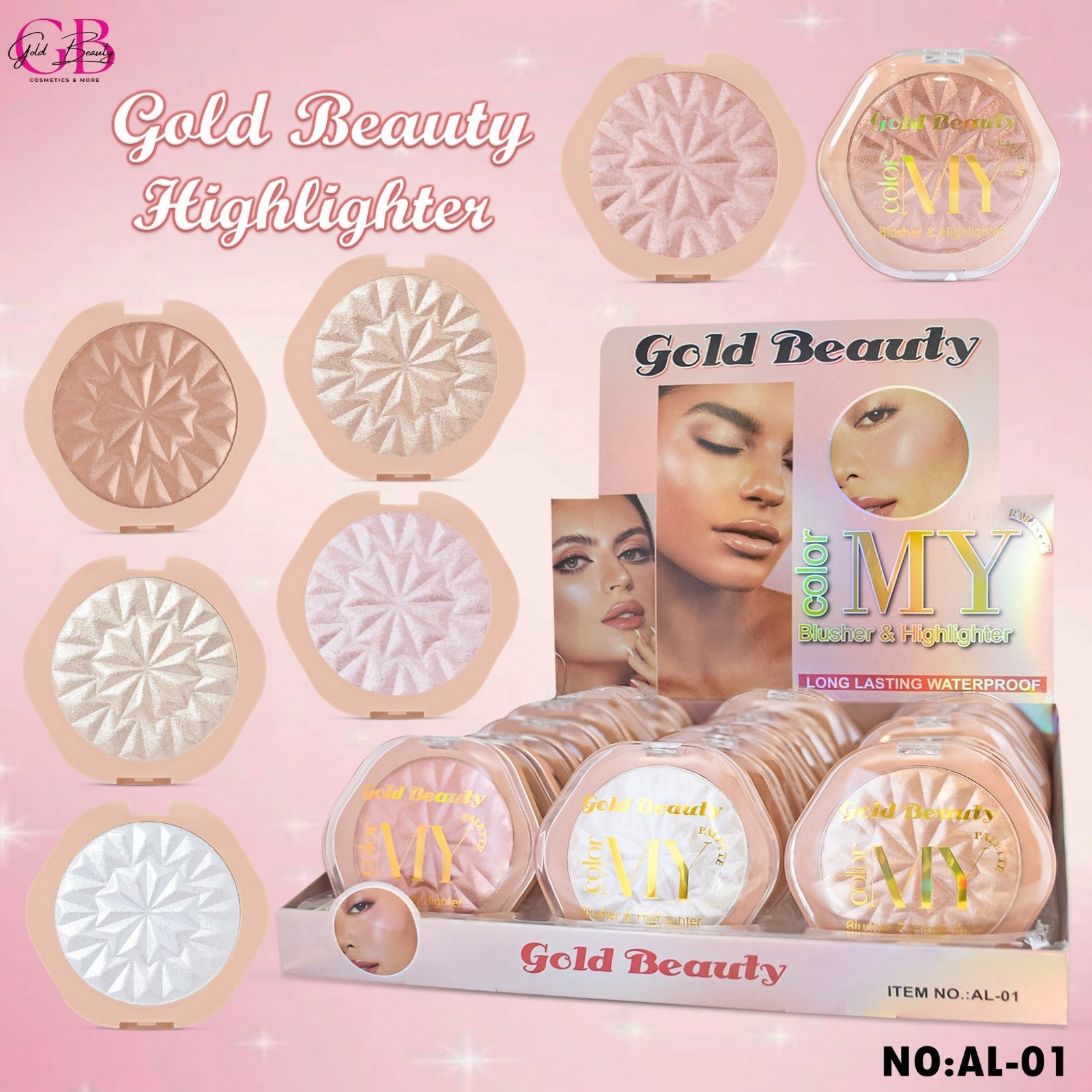 Gold Beauty Blusher 6 Colors - AL-01 - AL-01