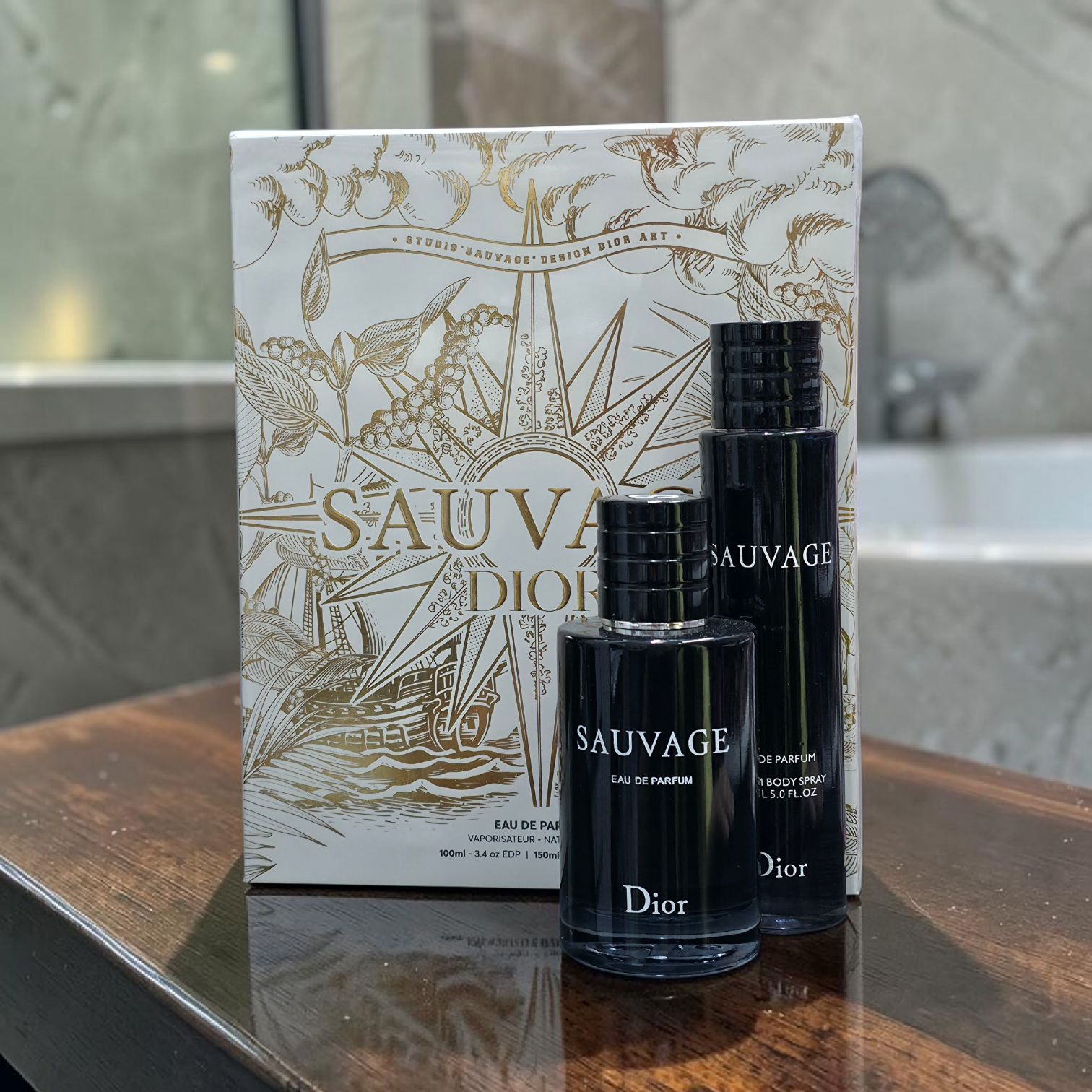 Dior Sauvage EDP 100ml + Body Spray 150ml Set