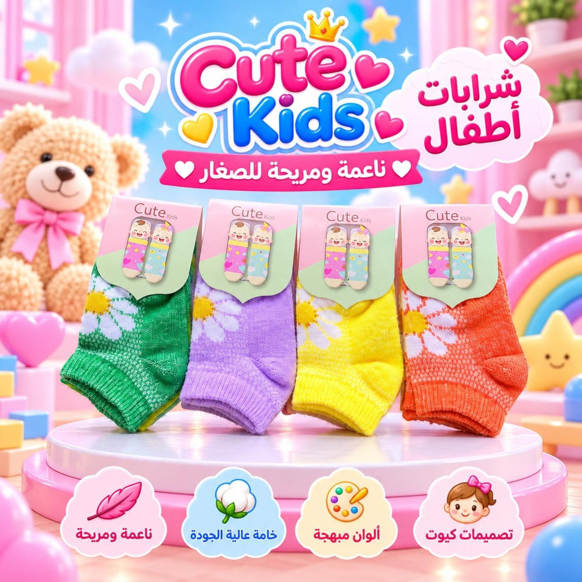 جوارب أطفال كيوت