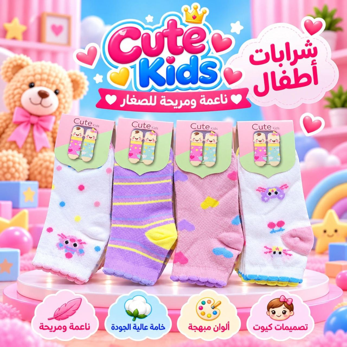 جوارب أطفال كيوت