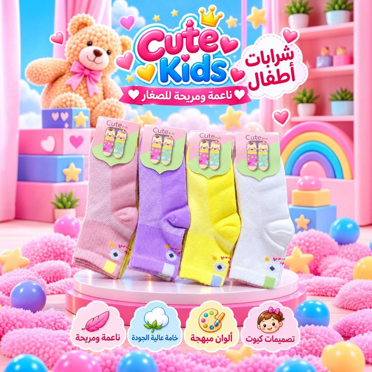 جوارب أطفال كيوت