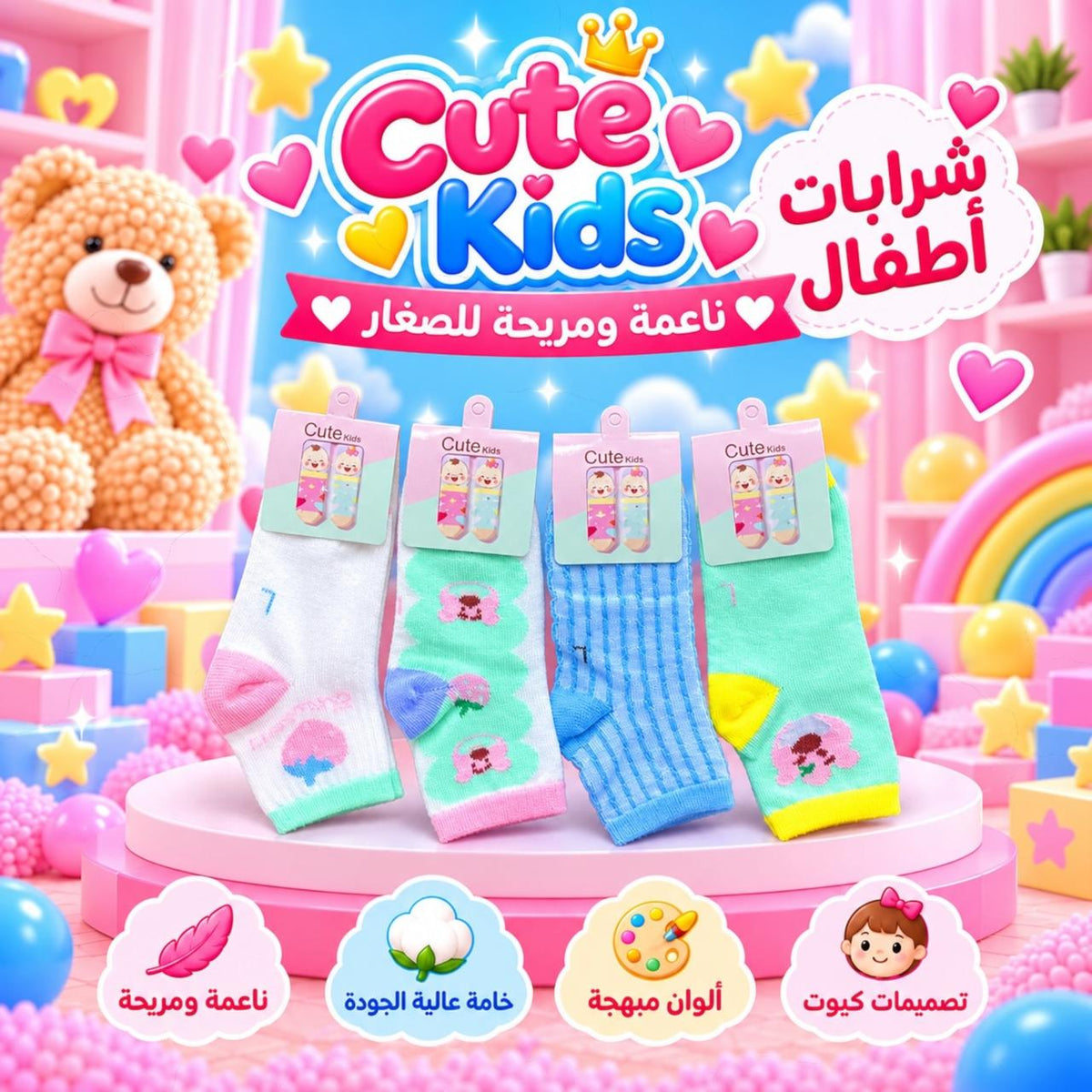 جوارب أطفال كيوت