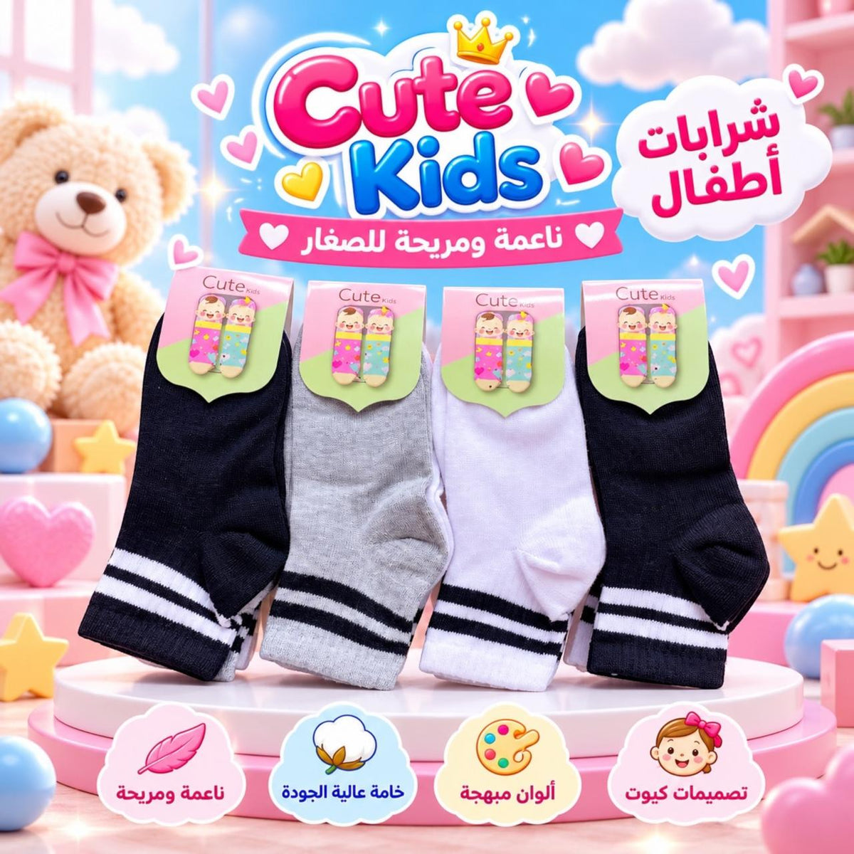 جوارب أطفال كيوت