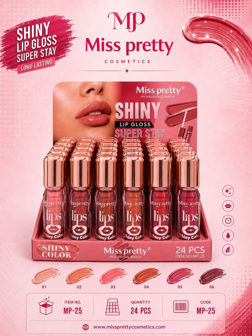 Miss Pretty Liquid Lip Lifter Display - MP-25 - model MP25