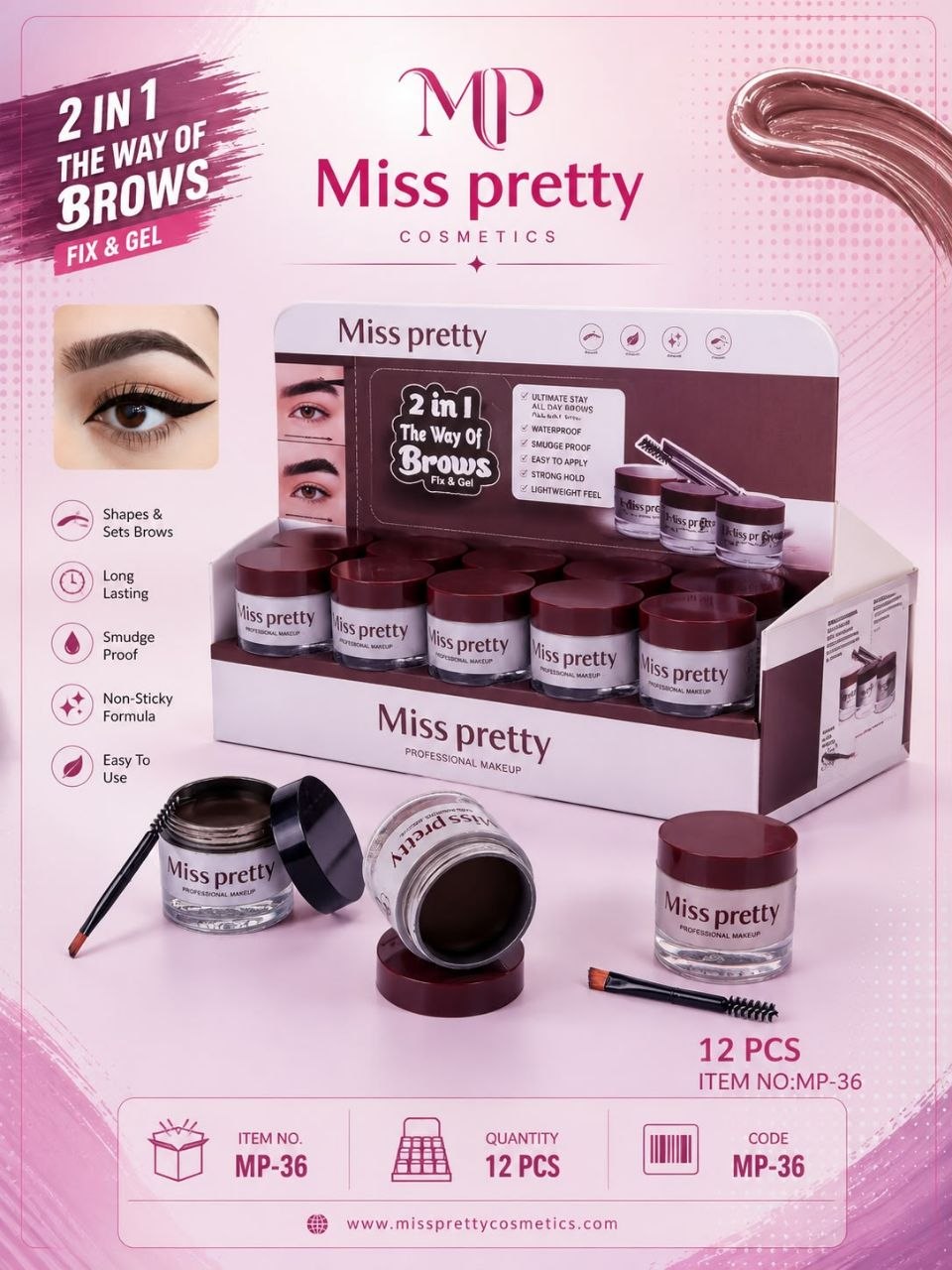 Miss Pretty Eyebrow Corrector Display - MP-36 - model MP36