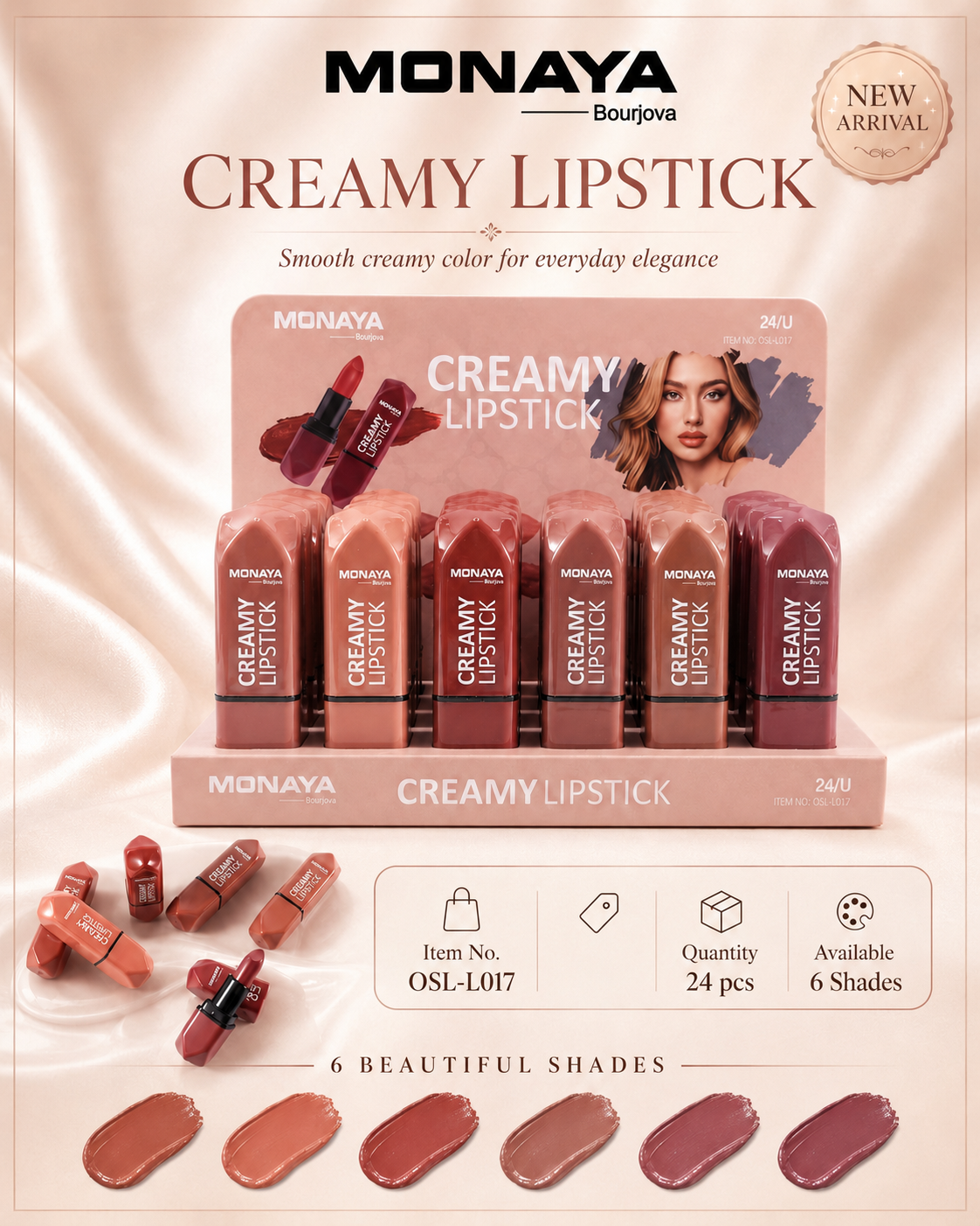 Monaya Creamy Lipstick L017