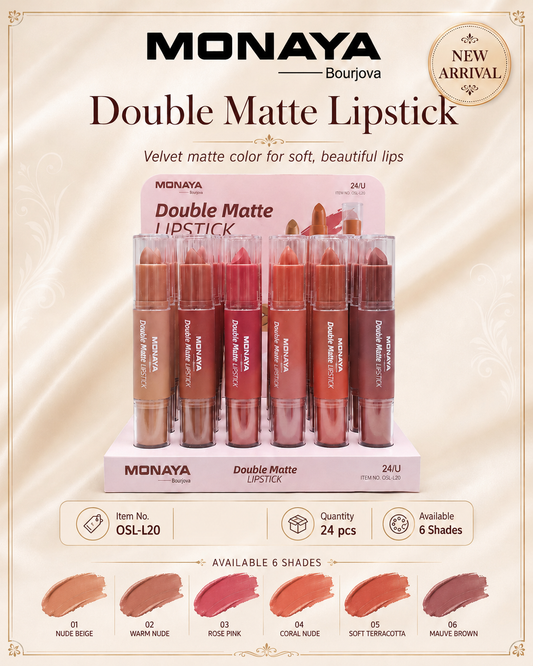 Monaya Double Matte Lipstick L20