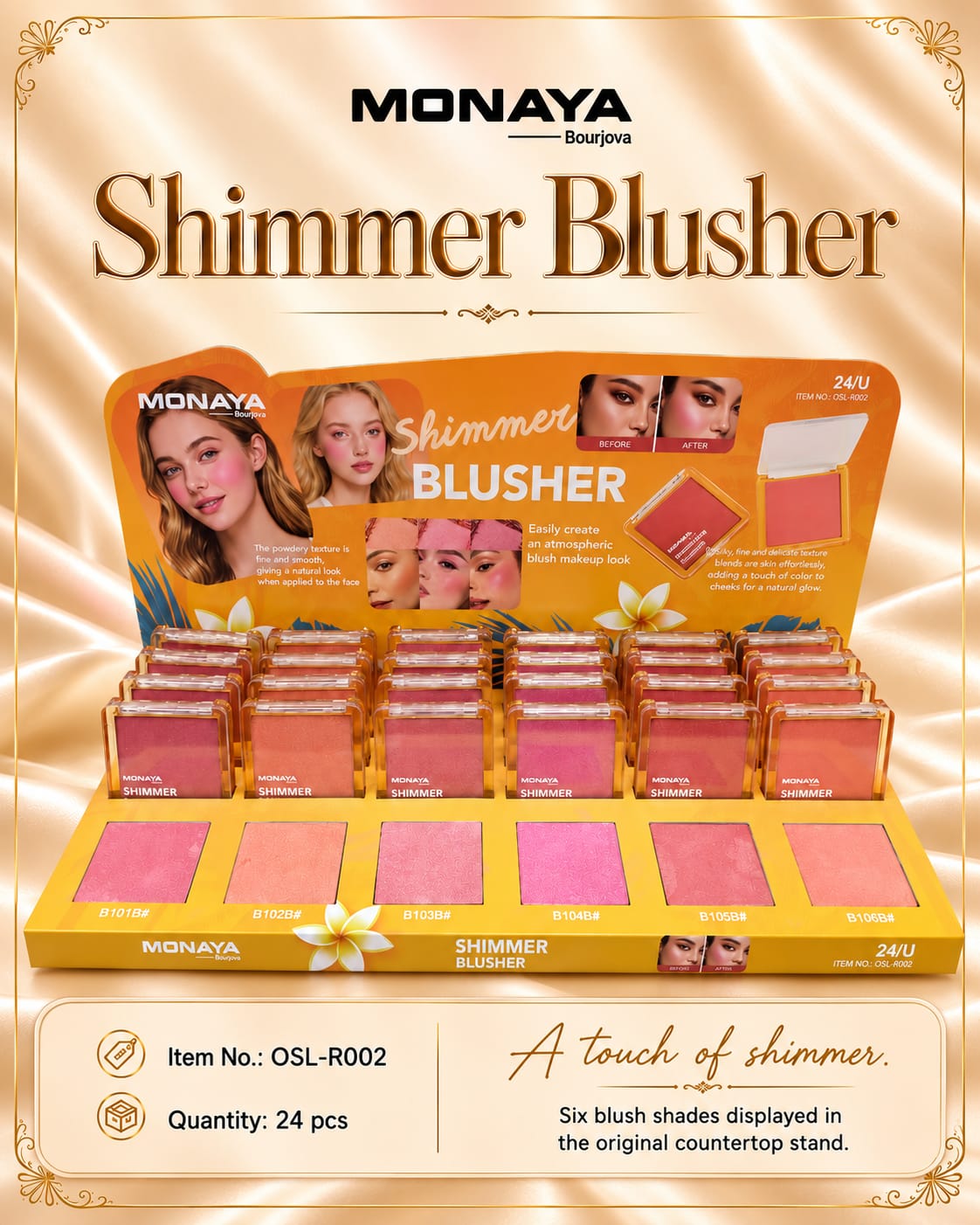 Monaya Shimmer Blusher - OSL-R002