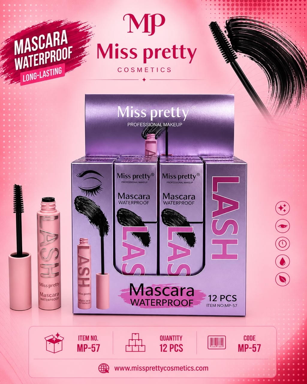 Miss Pretty Waterproof Mascara - MP-57