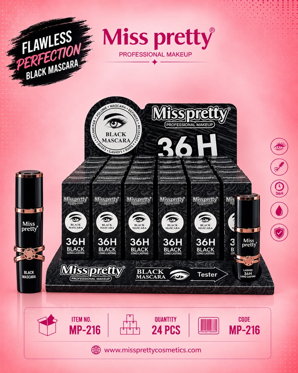 Miss Pretty Black Mascara - MP-216