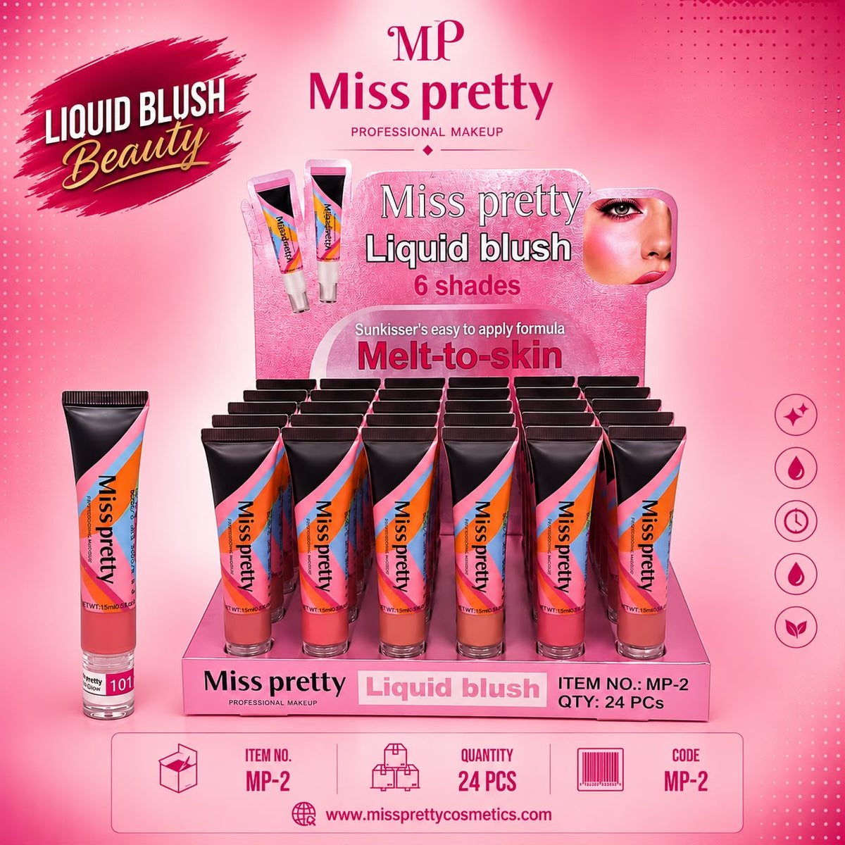 Miss Pretty Liquid Blush - MP-2