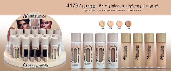 Might Cinema Liquid Foundation & Concealer - 4179