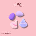 Cute Girl Makeup Sponge Set 4 pcs - 403-2 1