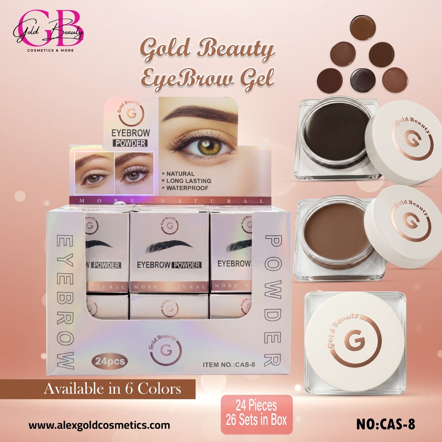 Gold Beauty EyeBrow Gel Powder - CAS-8
