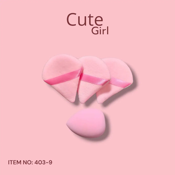Cute Girl Makeup Sponge Set 4 pcs - 403-9