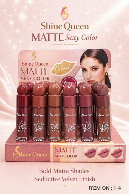 Shiny Queen Matte Lip Gloss 1-4 — original uncut photo 1