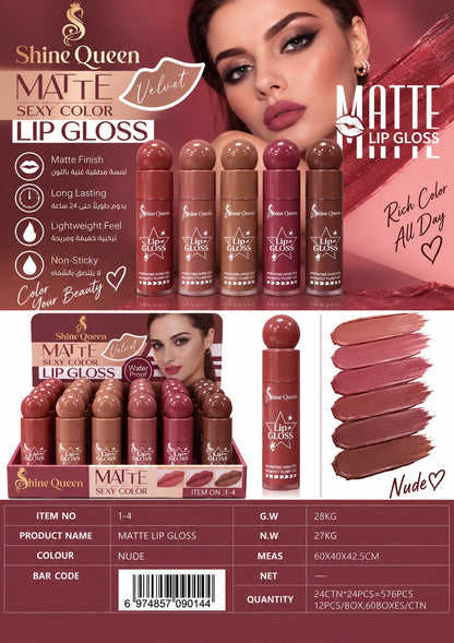 Shiny Queen Matte Lip Gloss 1-4 — original uncut photo 2