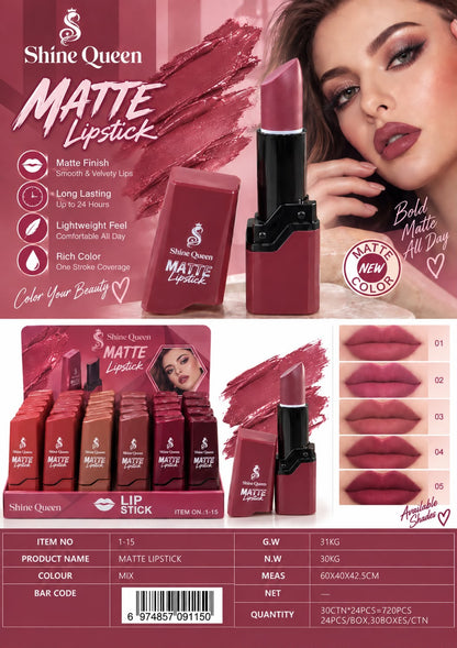 Shiny Queen Matte Lipstick 1-15 original photo 2